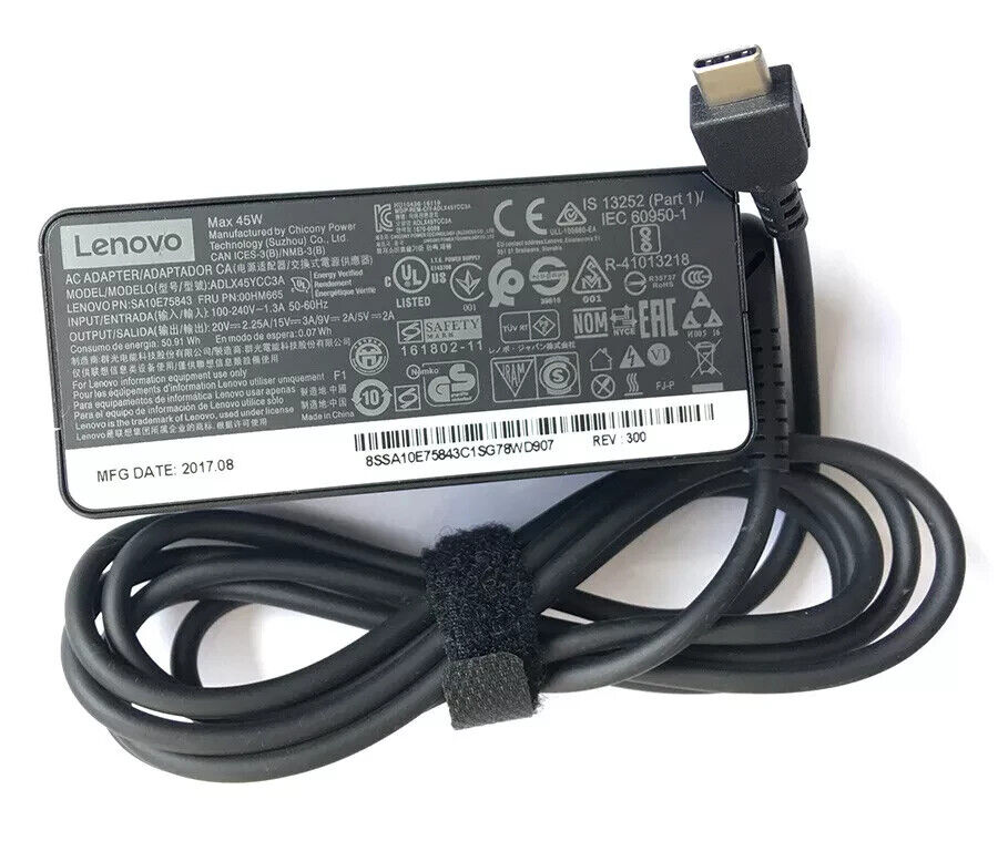 Genuine 45W USB-C Type-C Adapter For Lenovo Chromebook C330 C340 C630 S330 S340