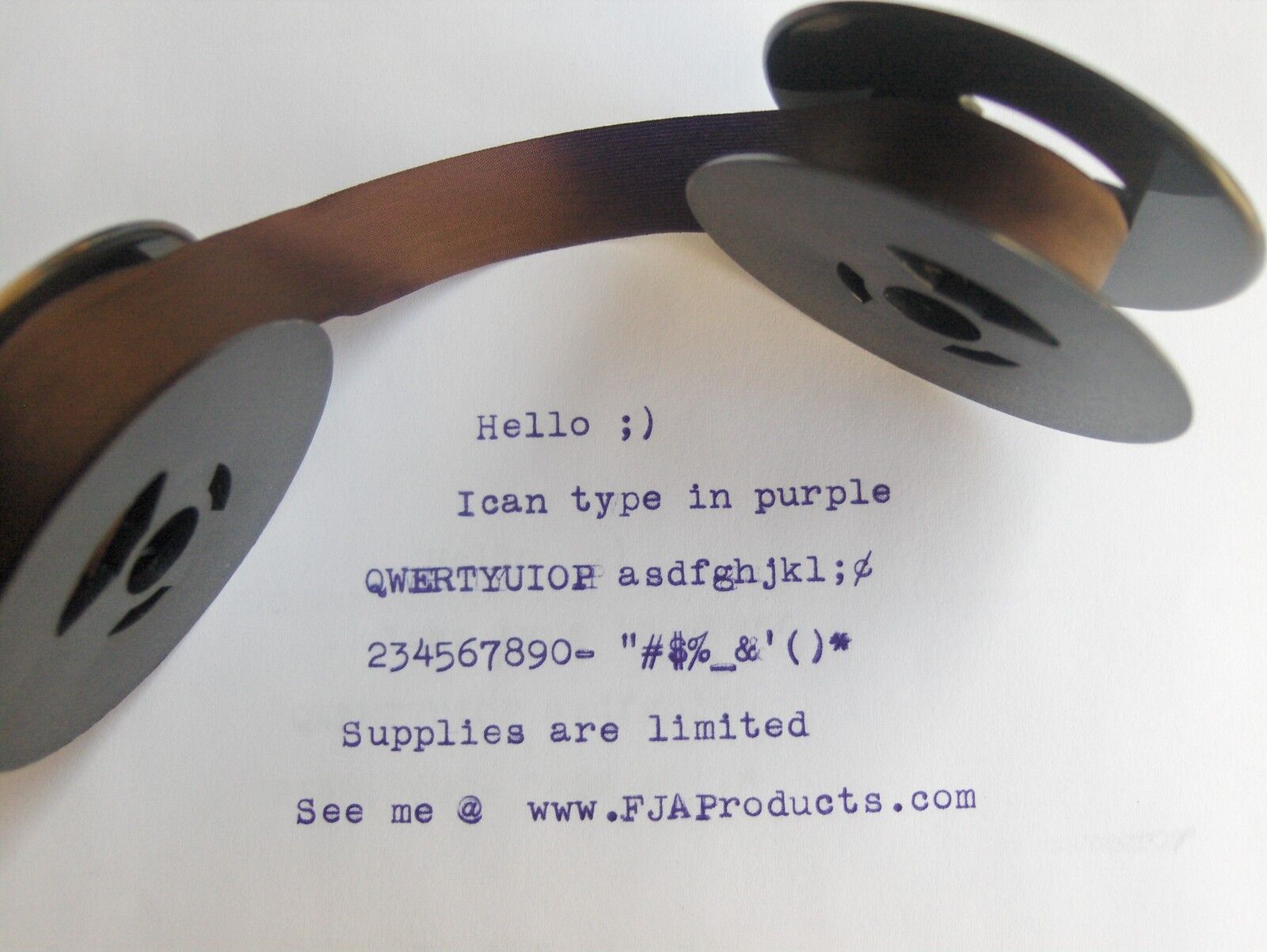 Brother Charger 11 Typewriter Ribbon Twin Spool Purple Ink  1/2\