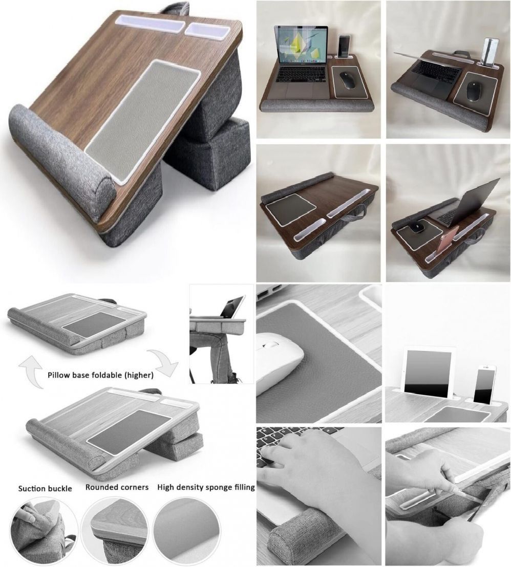 LiPengTaoHome Lap Desk Portable Laptop 55*36.8*8cm, Brown 