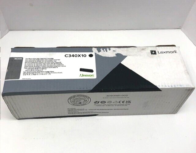 Lexmark C340X10 Black Toner Cartridge Genuine Original OEM