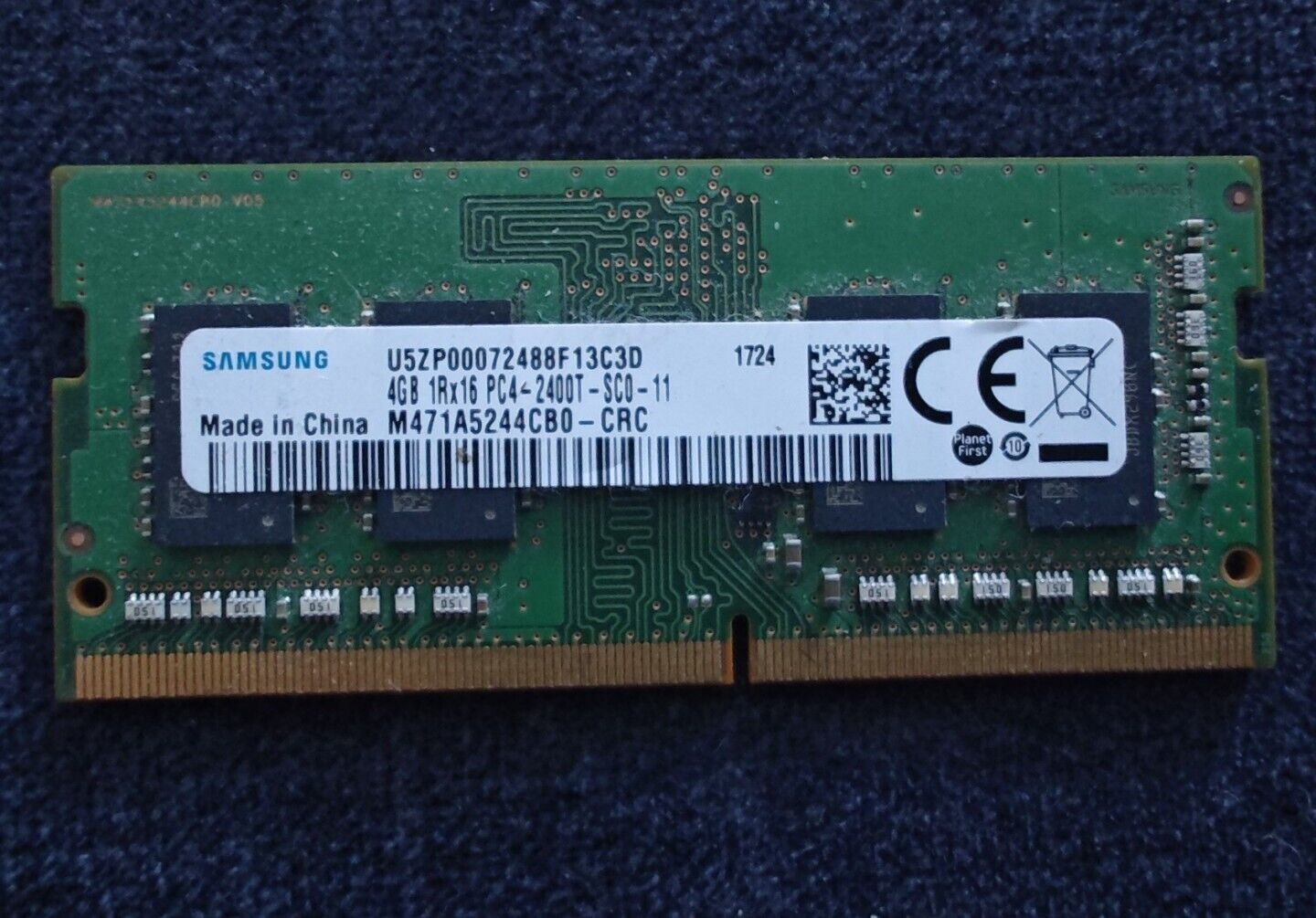 Samsung 4GB 1Rx16 PC4-2400T-SCO-11 SODIMM Laptop Memory M471A5244BB0-CRC Tested