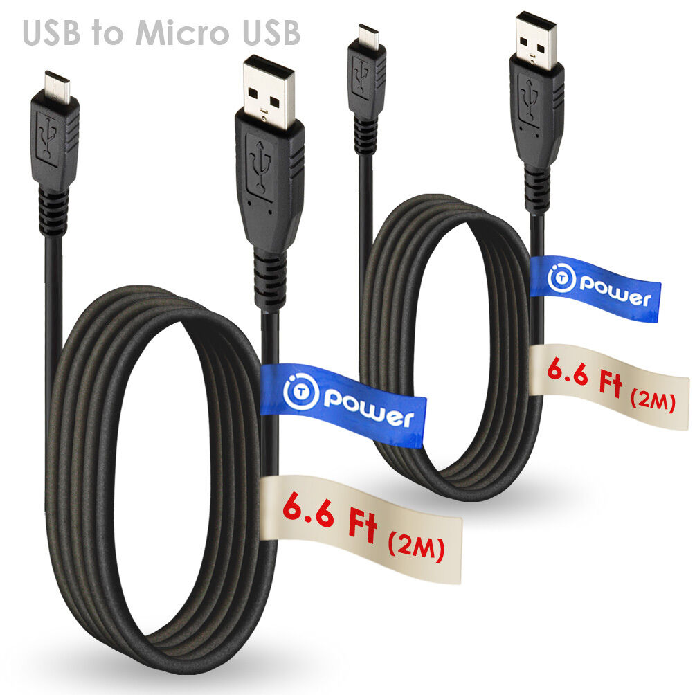 2 x pcs 6.6 ft Long Micro-USB to USB Cable for Logitech UE Mobile Boombox / JBL