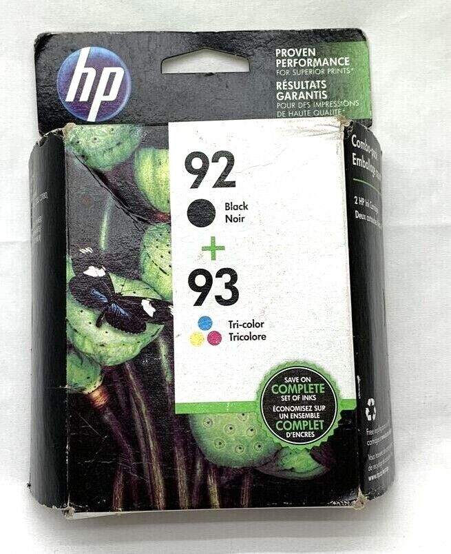 Genuine Original OEM HP 92 black 93 Tricolor Ink cartridge Printer combo pack