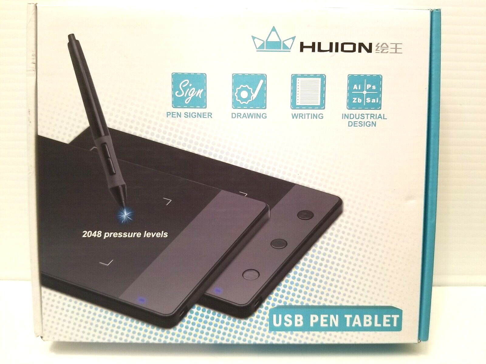 Huion H420 USB Graphics Drawing Tablet with Pen Tested & Works Perfectly