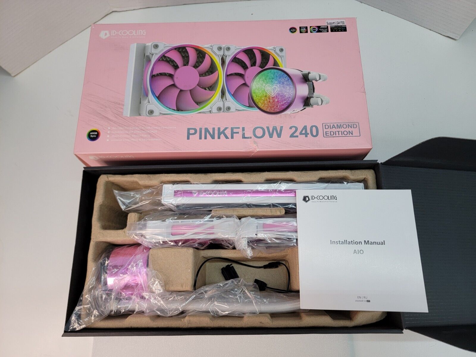 ID-COOLING PINKFLOW240 240mm CPU Liquid Cooler - Missing Hardware Components
