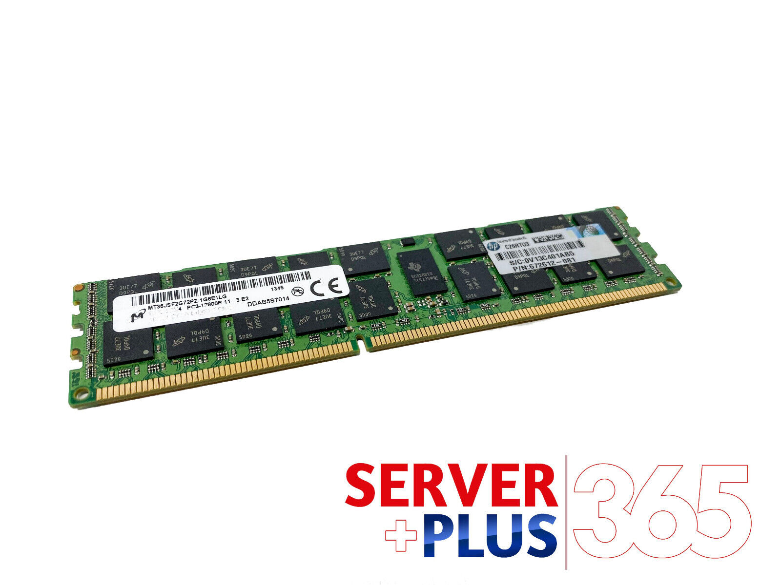 HP 672612-081 16GB 2RX4 PC3-12800R DDR3-1600 Server Memory 672631-B21