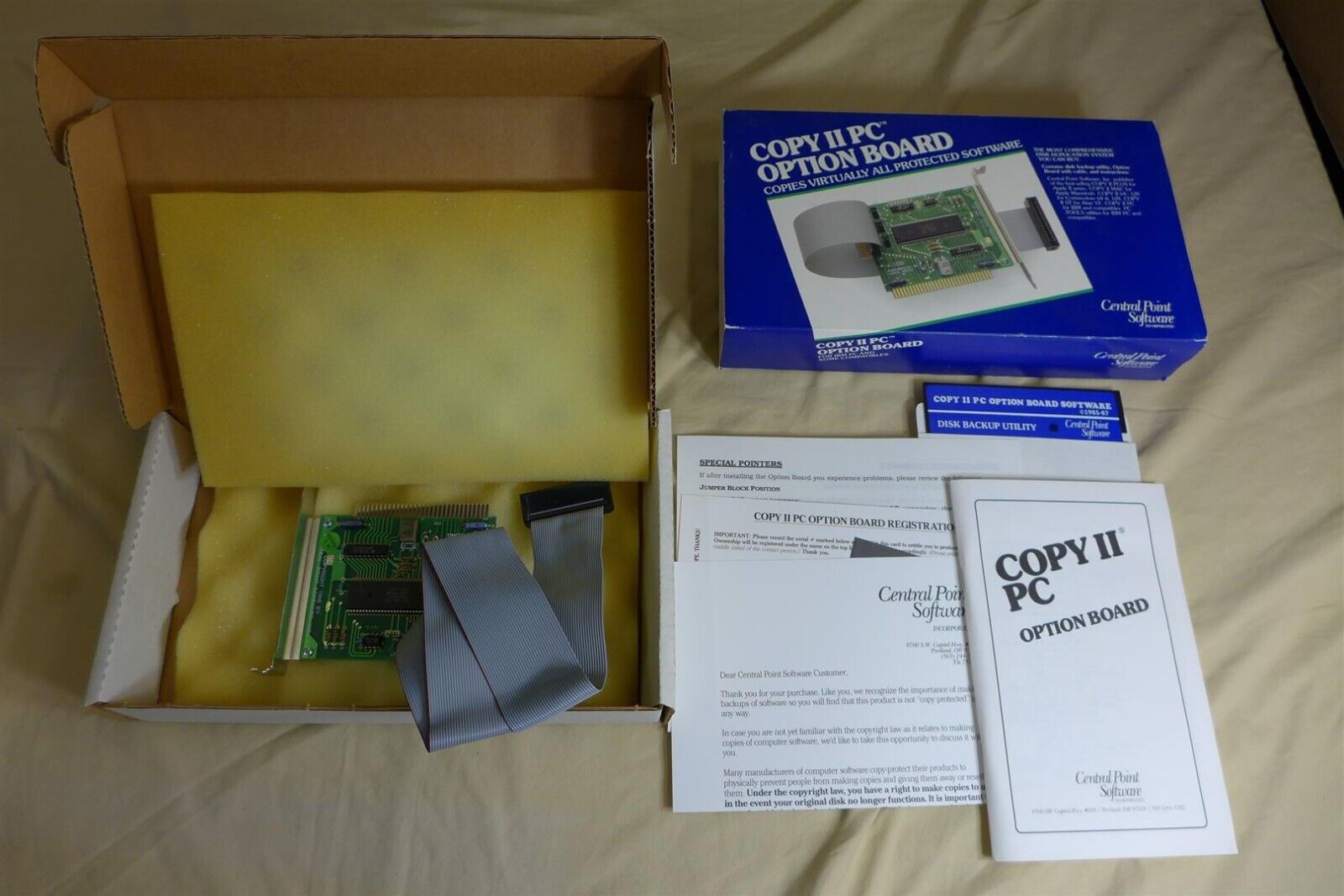 Vintage COPY II PC OPTION BOARD - 1986 Central Point Software - NEW IN BOX