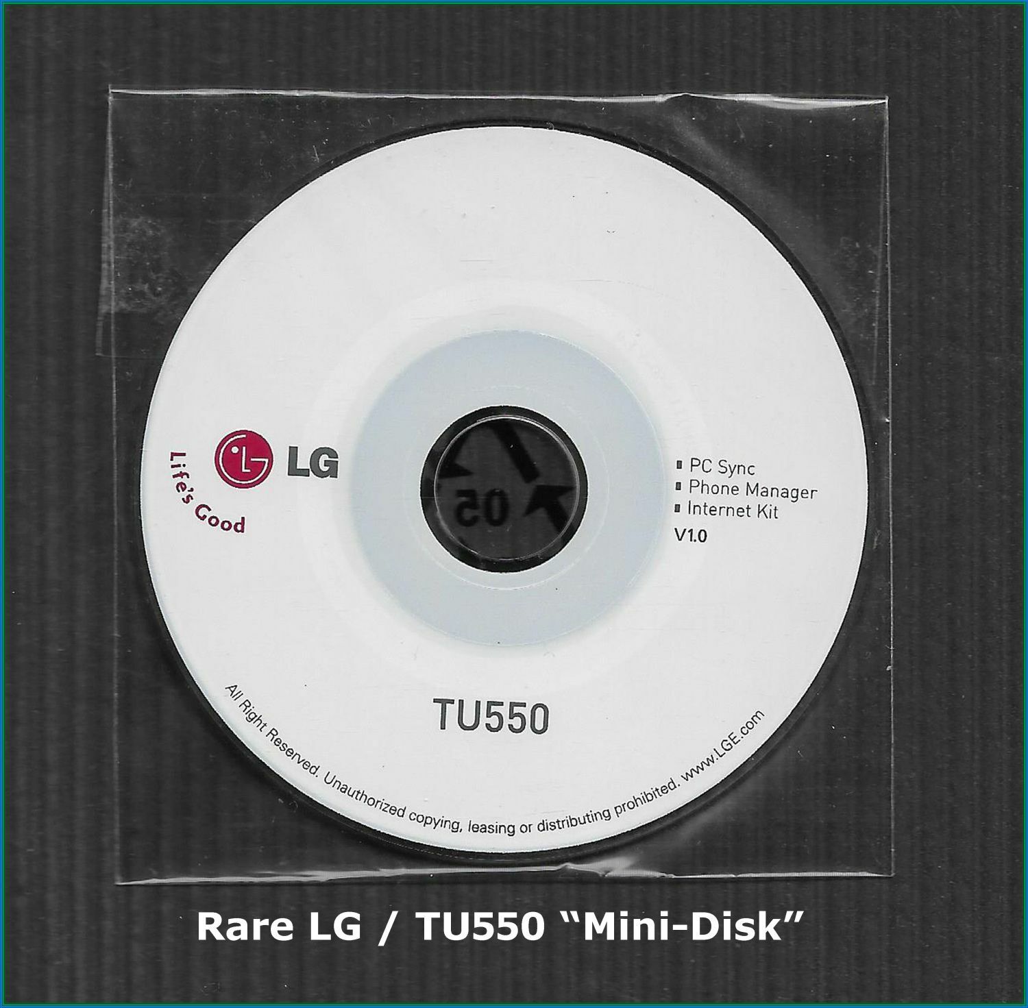 Rare LG TU550 💽 Mini-Disk 💽 Sealed As New 💽 circa 1990 💽 Unopened ✔️ 