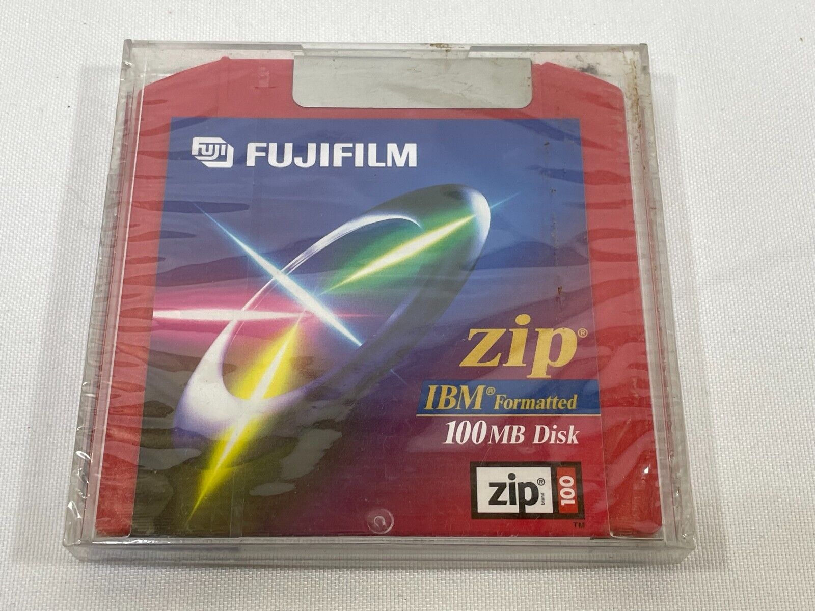 1 Single x FUJI FUJIFILM 100 MB Zip Drive Disks IBM Formatted Red NEW Sealed