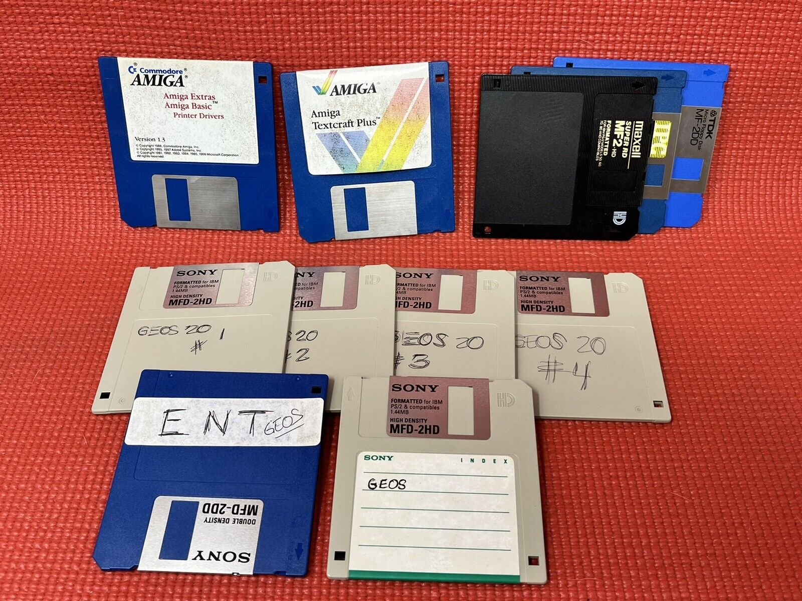 Amiga Textcraft Plus, Amiga Extras + GEOS, more, Eleven 3.5\