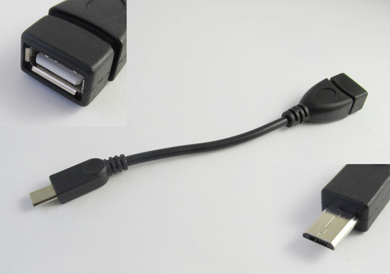 10pcs Micro 5 pin USB Male to USB Female Host OTG Adapter Cable Cellphone Tablet