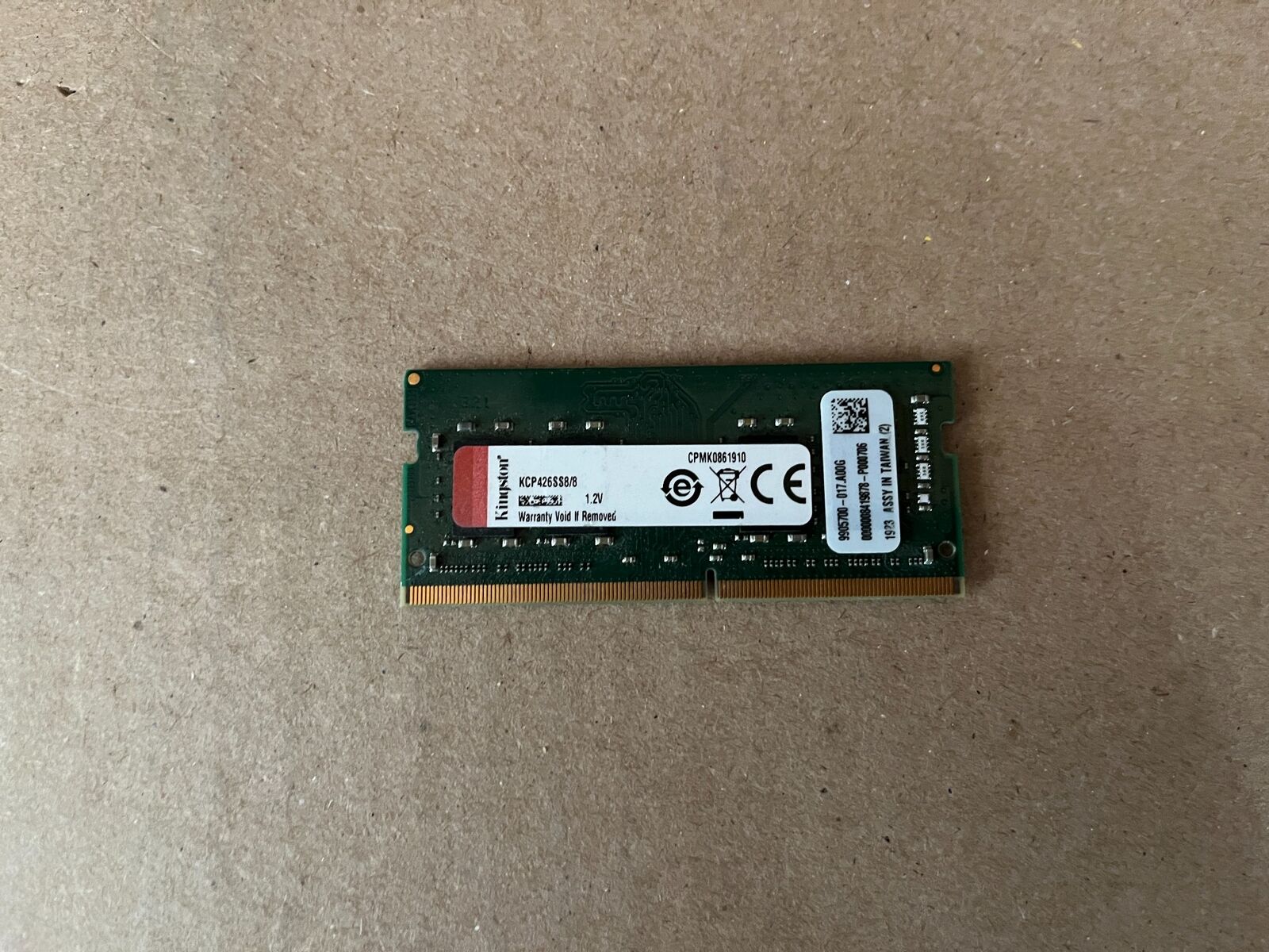 KINGSTON 8GB PC4-21300 (DDR4-2666) SO-DIMM MEMORY (KCP426SS8/8) ZZ4-4(9)