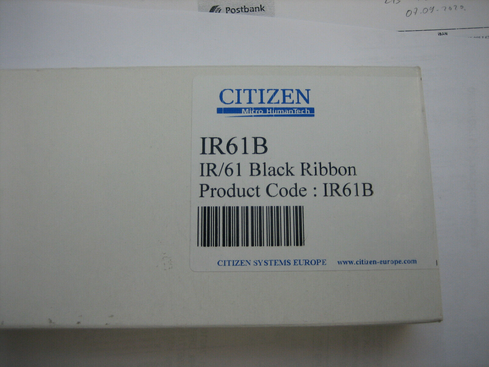 Original Citizen Ribbon Colour Ribbon IR-61 Black DP-600 XR10