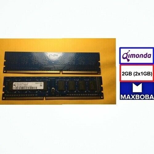 Qimonda Memory 2GB (2x 1GB) 8500U Desktop PC DDR3 1RX8 IMSH1GU03A1F1C-10F
