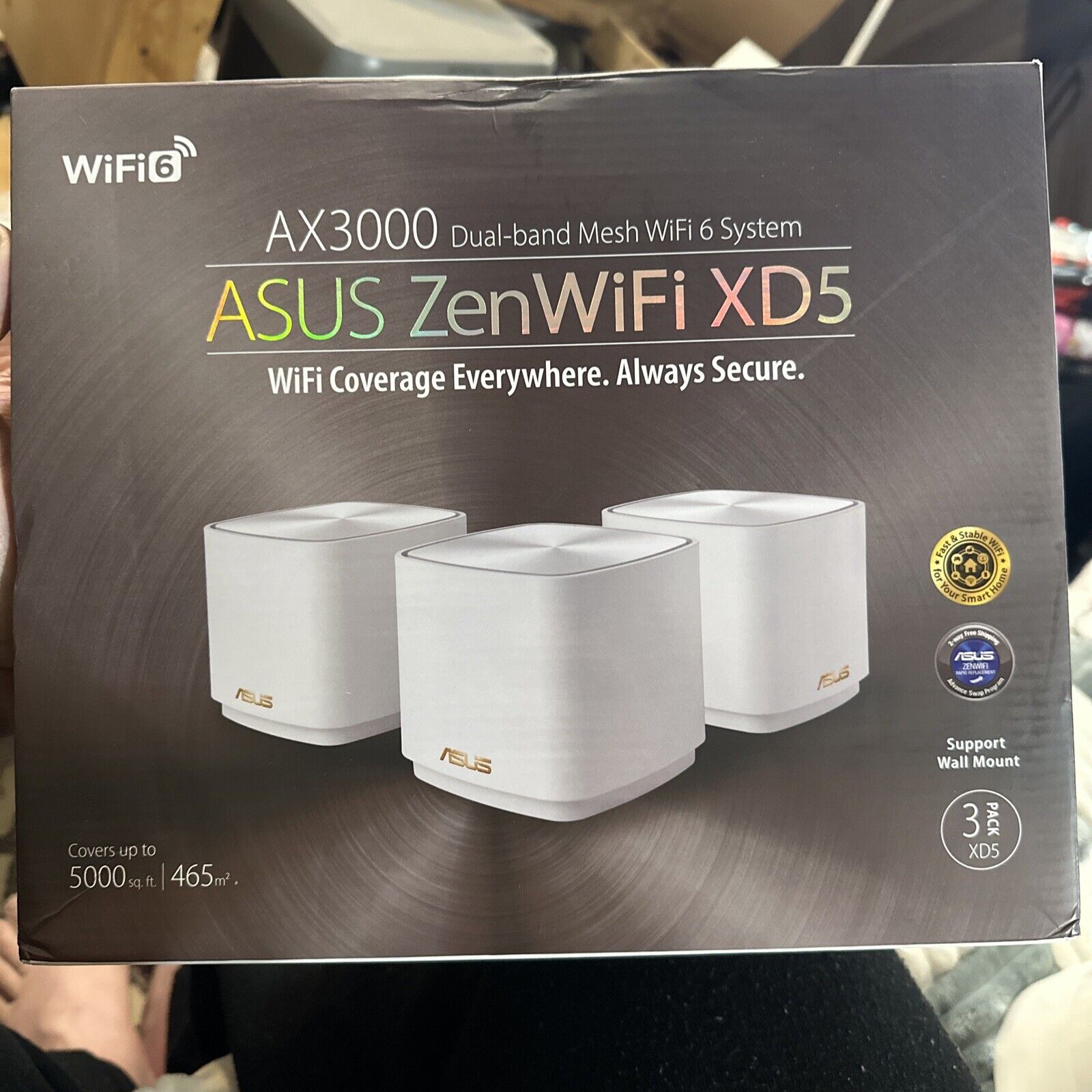 ASUS ZenWiFi AX Mini (XD5) Dual-band Whole Home Mesh WiFi System (3 Pack), WiFi