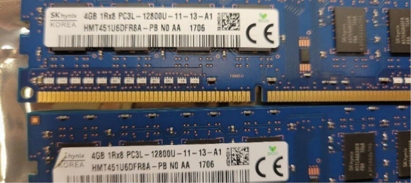 SK hynix 16GB kit (4GB x 4) memory PC3L-12800U desktop RAM Low Voltage ram 1.35v