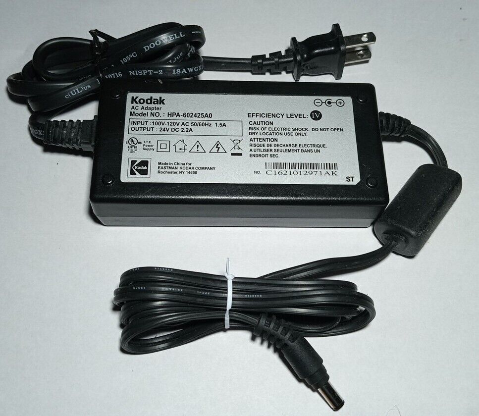 Kodak OEM EasyShare Printer AC Adapter Power Supply HPA-602425A0 (Tested)