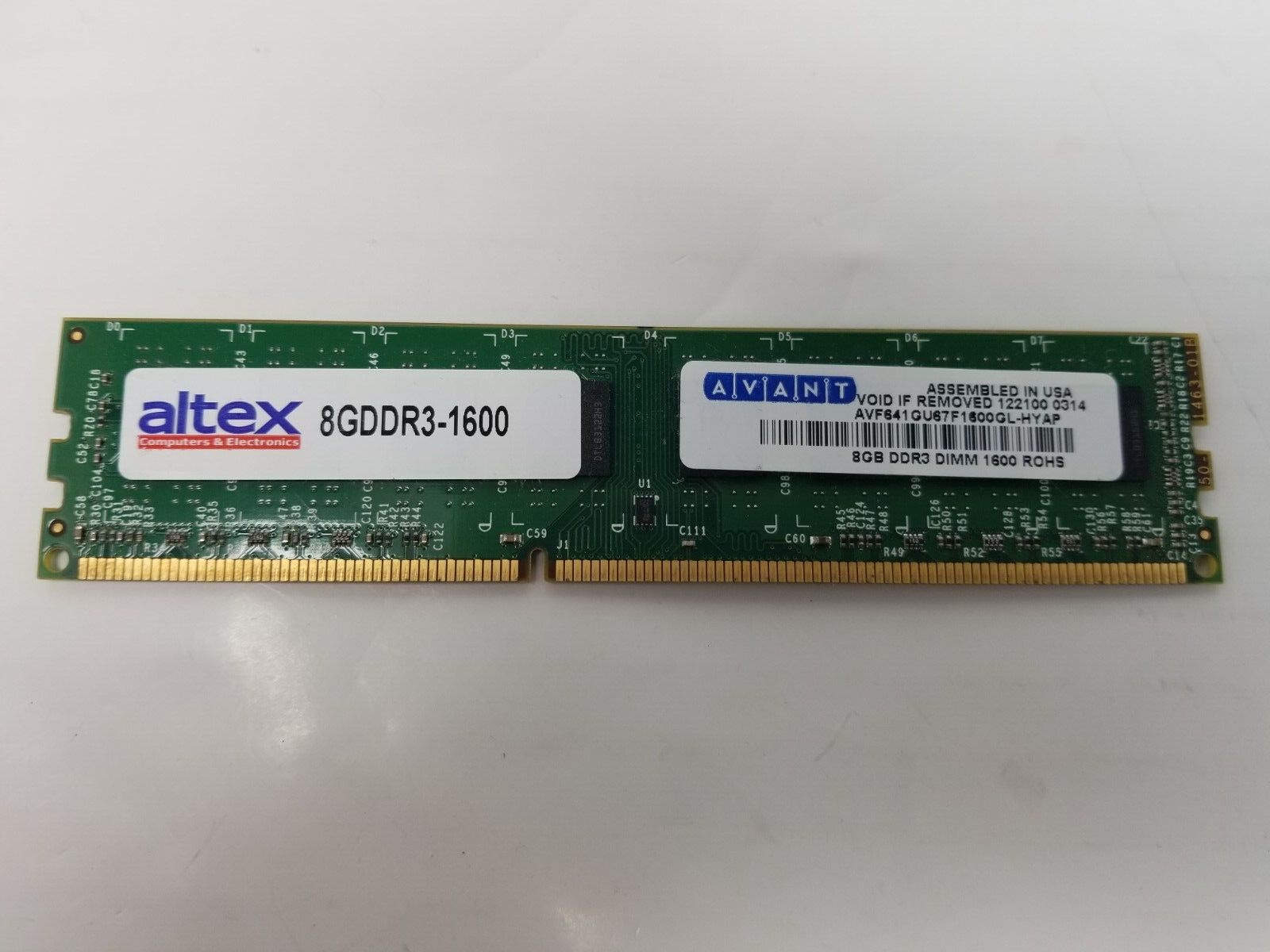 Altex AVANT 8GB DDR3-1600 DIMM AVF641GU67F1600GL-HYAP DESKTOP MEMORY