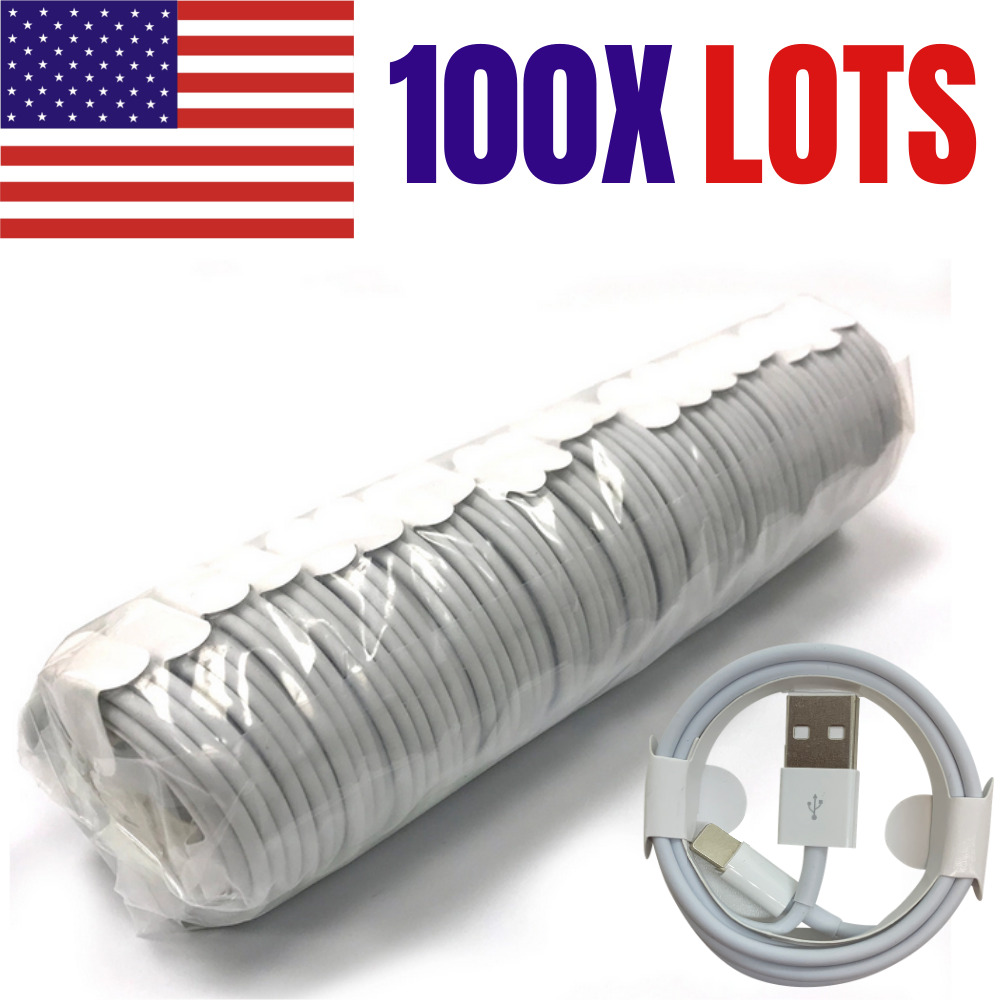 100x Lot Wholesale Bulk 3Ft 6Ft For iPhone 11 XR X 8 USB Charger Charging Cable