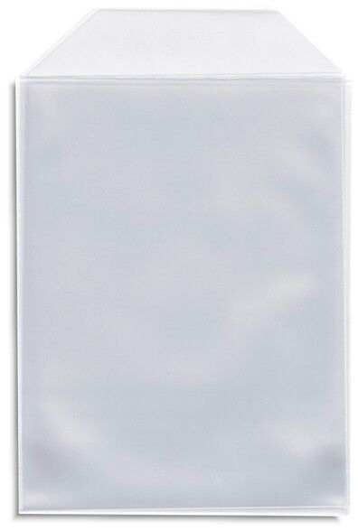 200-Pak Clear CPP Plastic DVD SLEEVES with Flap for 14mm DVD Box Artwork & Disc
