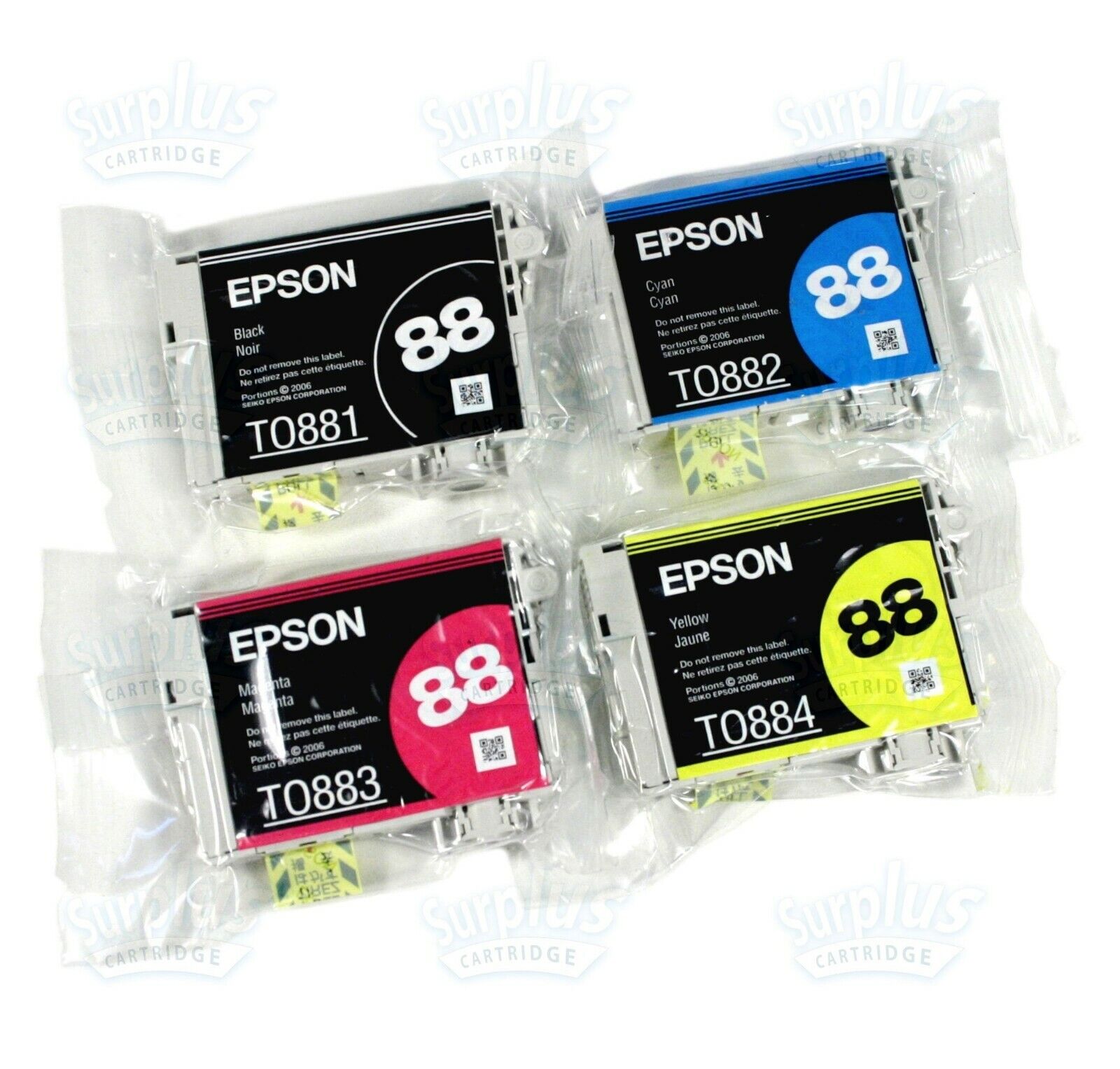4pk Genuine Epson 88 Black/Color CX4400 CX4450 NX105 NX110 NX215