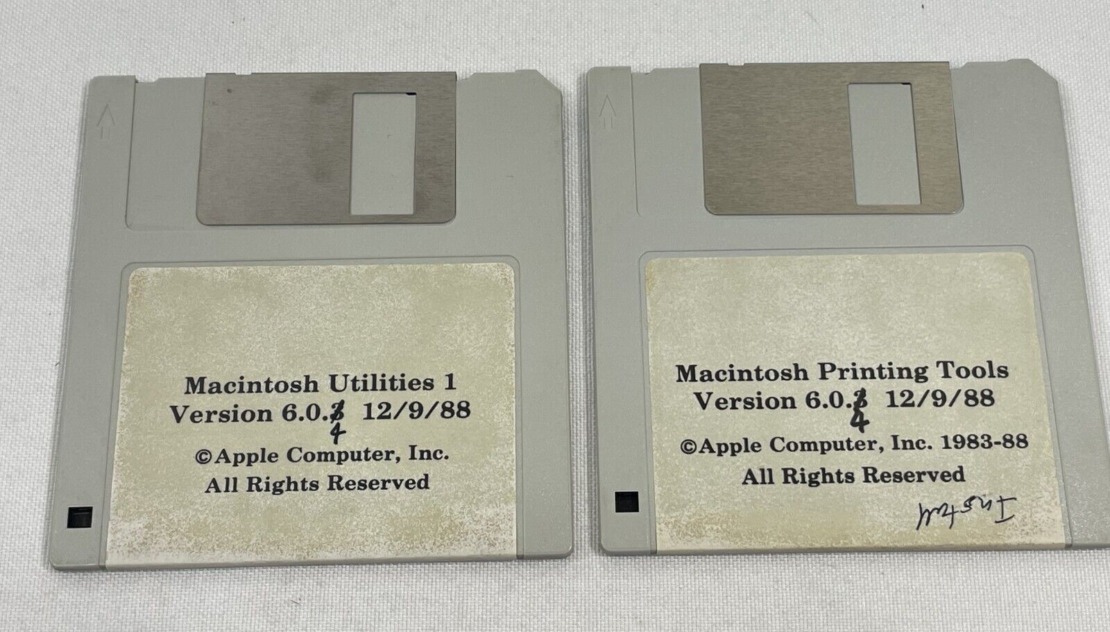 Vintage 1988 Apple Macintosh Utilities/Printing Tools 3.5\
