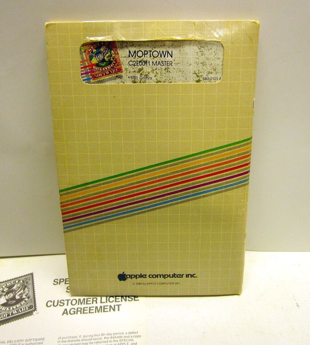 RARE Moptown by Apple Special Delivery Software for Apple II+, Apple IIe, IIGS