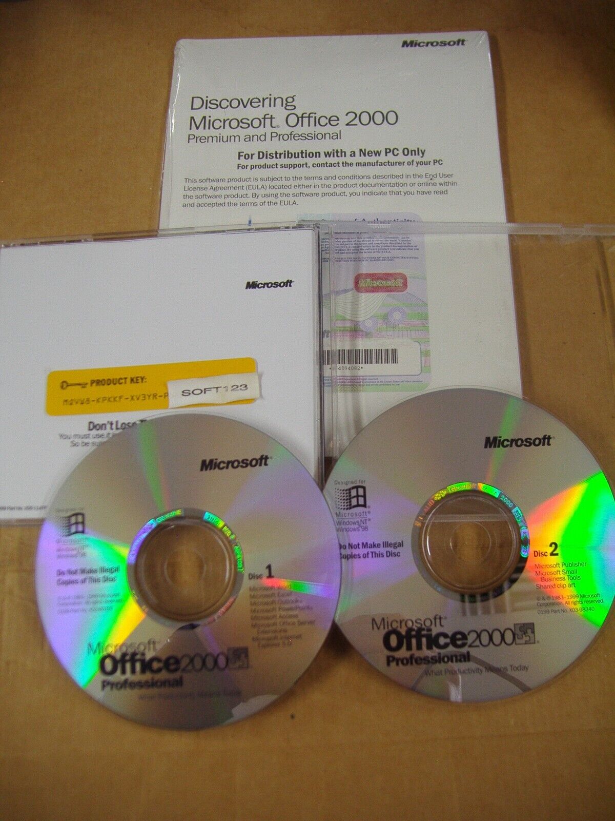 MS Microsoft Office 2000 Professional Edition Full English OEM Version =NEW=