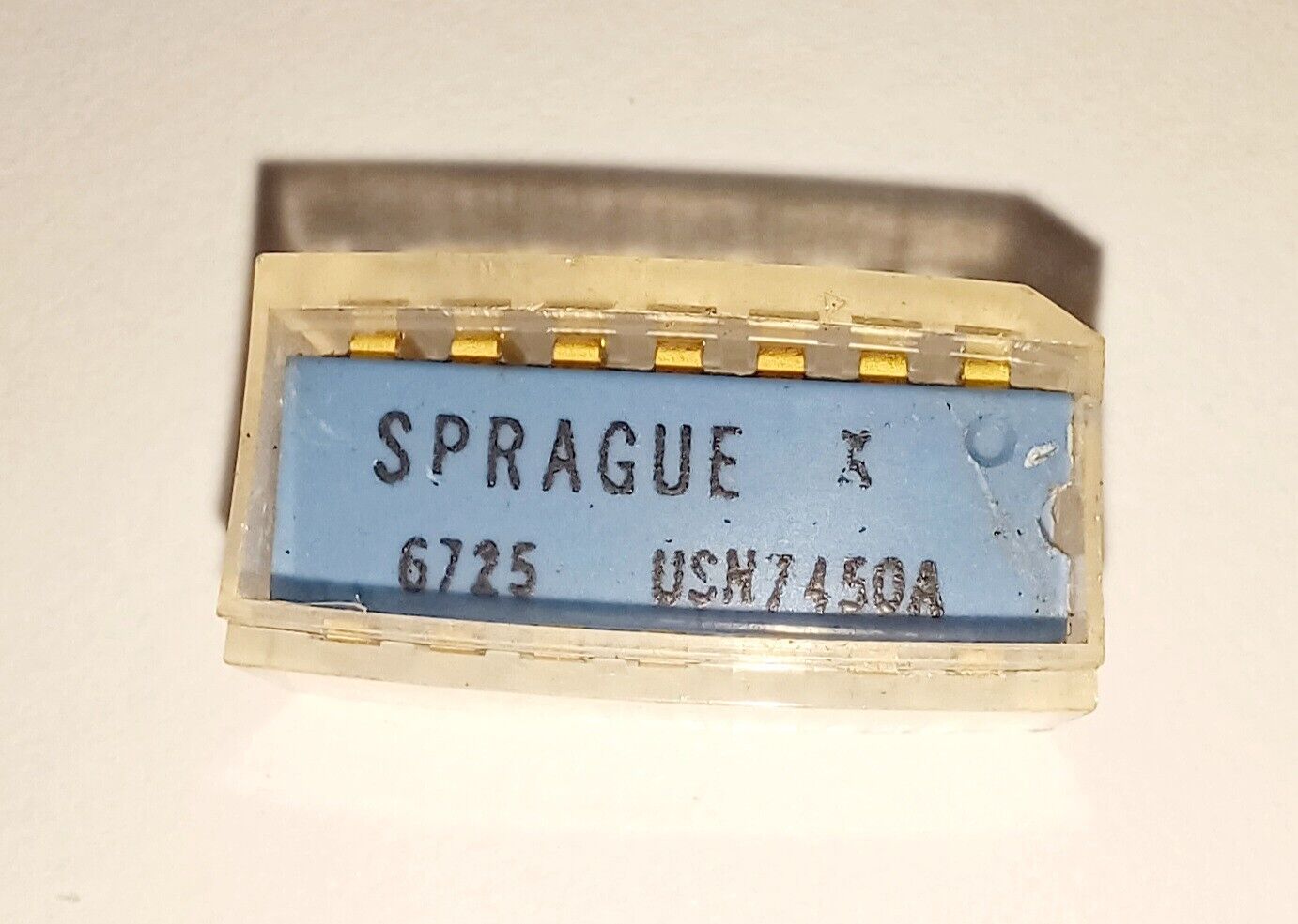 Sprague USN7450A IC chip microchip DIP-14 vintage from 1967   Gold plated legs