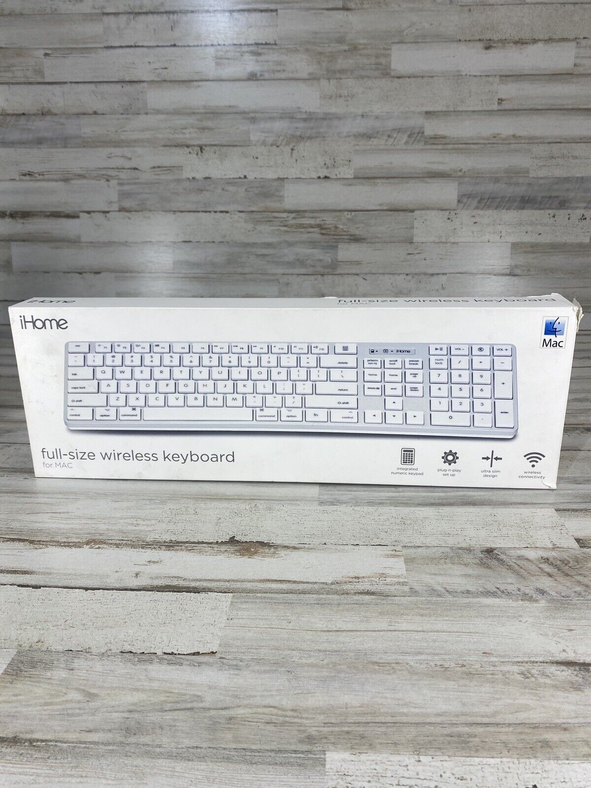 iHome IMAC full -size wireless keyboard with 2.4G Nano Receiver - Silver