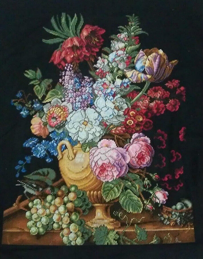 LARGE LUXURY New Completed finished cross stitch needlepoint\
