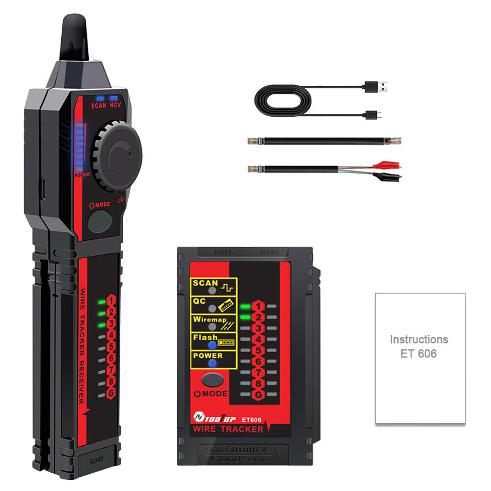 ET606 Cable Port Tester Handheld Network Cable Tester Cable Pairing Check V5I6
