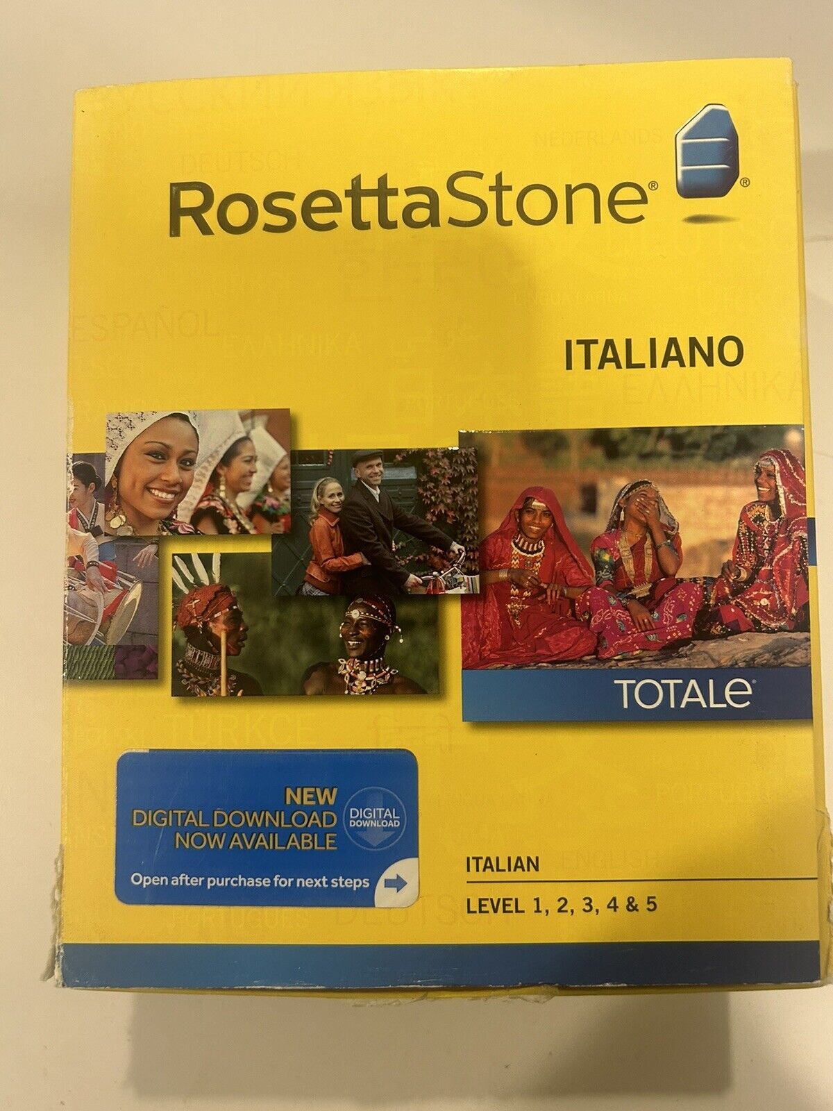 ROSETTA STONE Italian Levels 1-5 Italiano Language CDs, Manuals NO Headphones