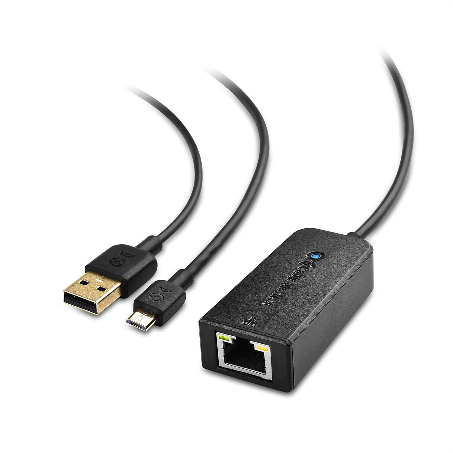 Cable Matters Micro USB to Ethernet Adapter Up to 480Mbps for Streaming Sticks