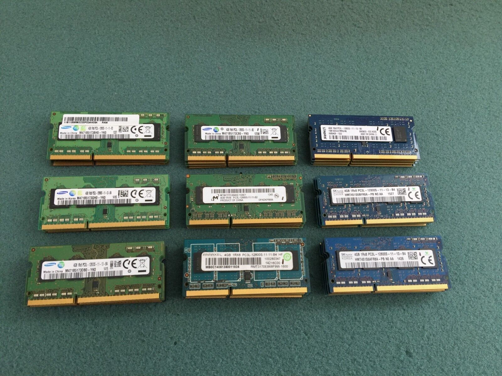 (Lot of 36) Mixed Brand 4GB 1Rx8 PC3L-12800S DDR3 SODIMM Laptop Memory RAM R471