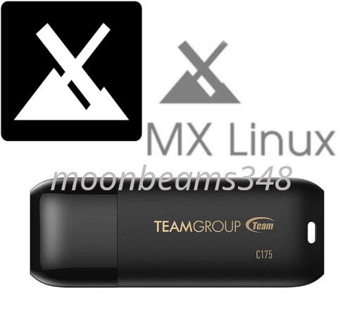 MX Linux 23.2 XFCE 64 Bit 32 Gb USB 3.2 Drive Fast Live or Install Bootable