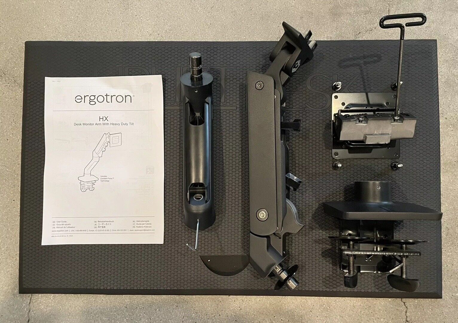 Ergotron 45-475-224 HX  Premium Desk Mount Single Monitor Arm-Black-Heavy Duty