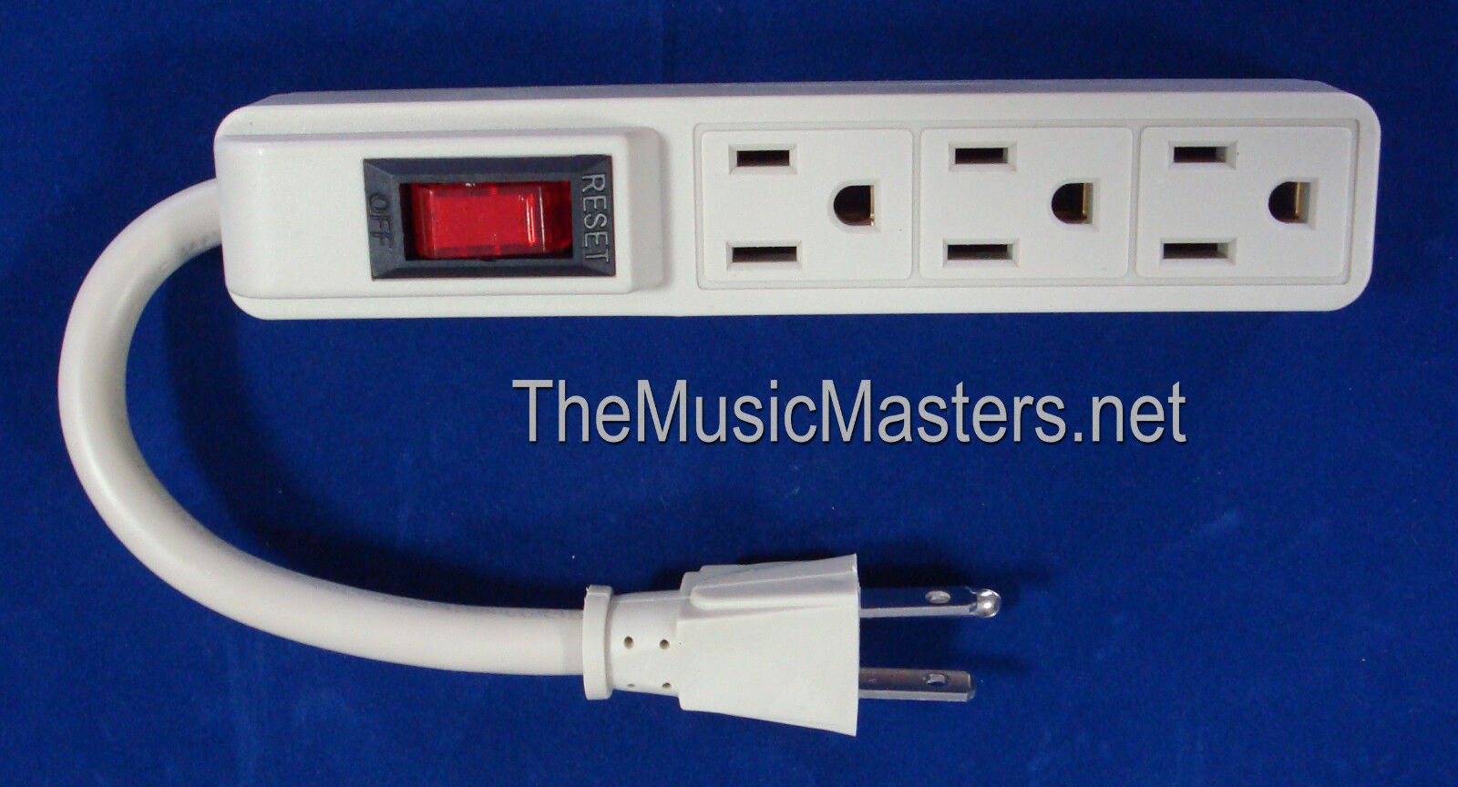 3 Outlet Mini Add-on DJ Band AC POWER STRIP w/ Lighted On/Off Switch 5 inch Cord