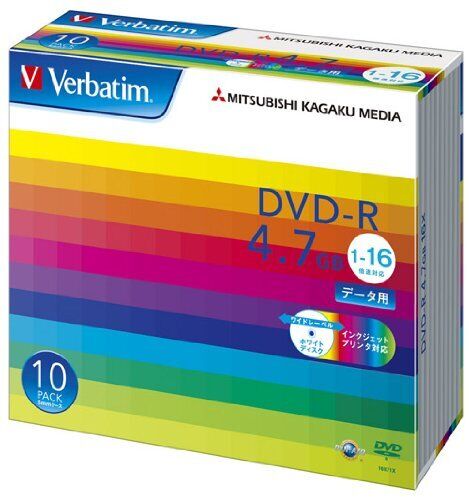 Verbatim DVD-R 4.7GB for 1 time recording 1-16x speed 5mm case 10 sheets