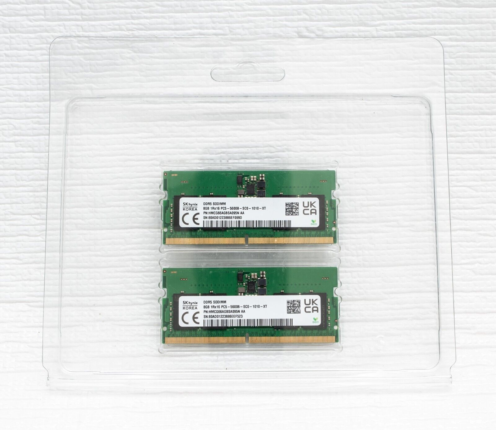 SK Hynix 8GB DDR5 SODIMM 1Rx16 PC5-5600B-SC0-1010-XT Laptop RAM Memory Set of 2