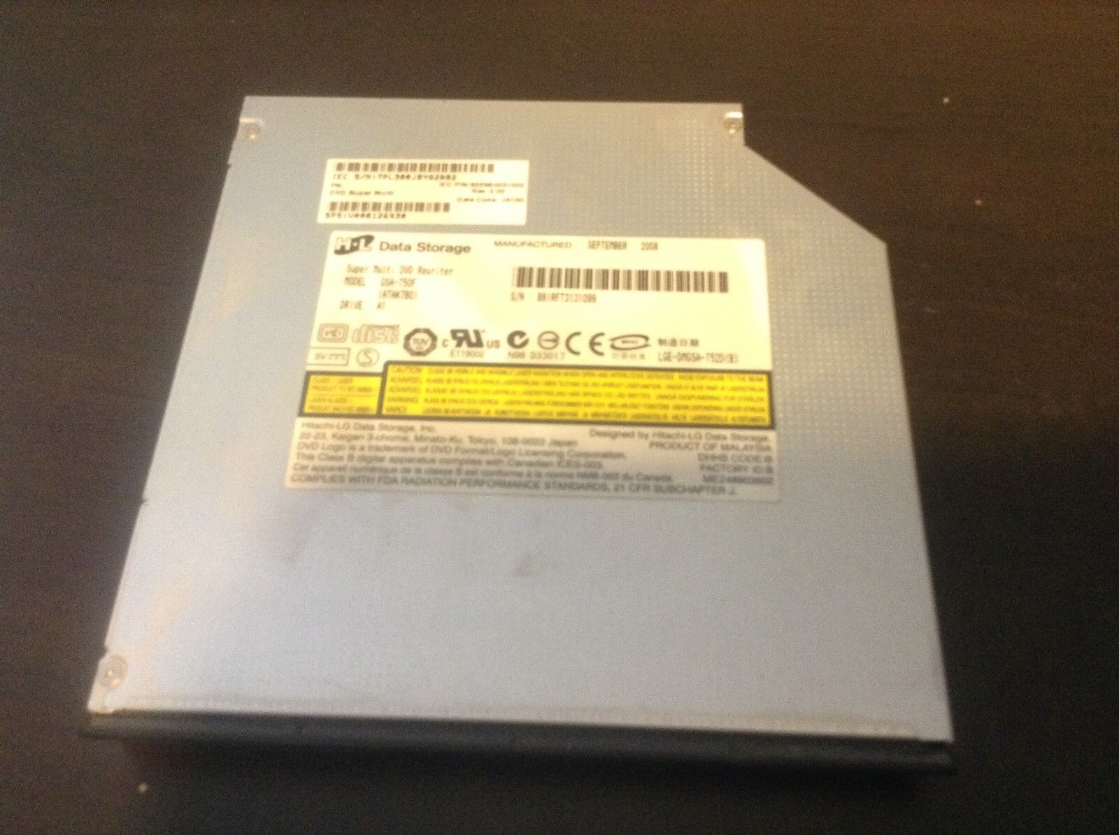 Sager Clevo P151HM1 NP8130 Gaming Laptop CD/DVD Drive
