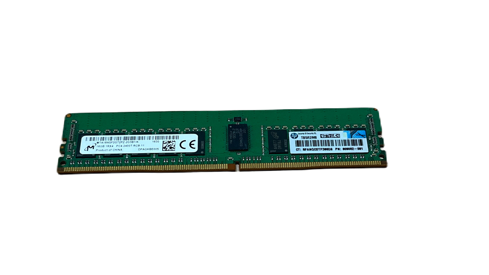 HP Micron 16GB 1RX4 PC4-2400T ECC REG DDR4 809082-091 MTA18ASF2G72PZ-2G3B1