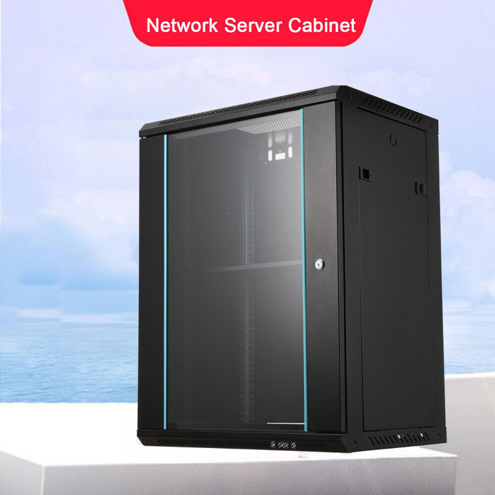 15U Wall Mount Network Server Rack Cabinet Enclosure Door Lock Durable New