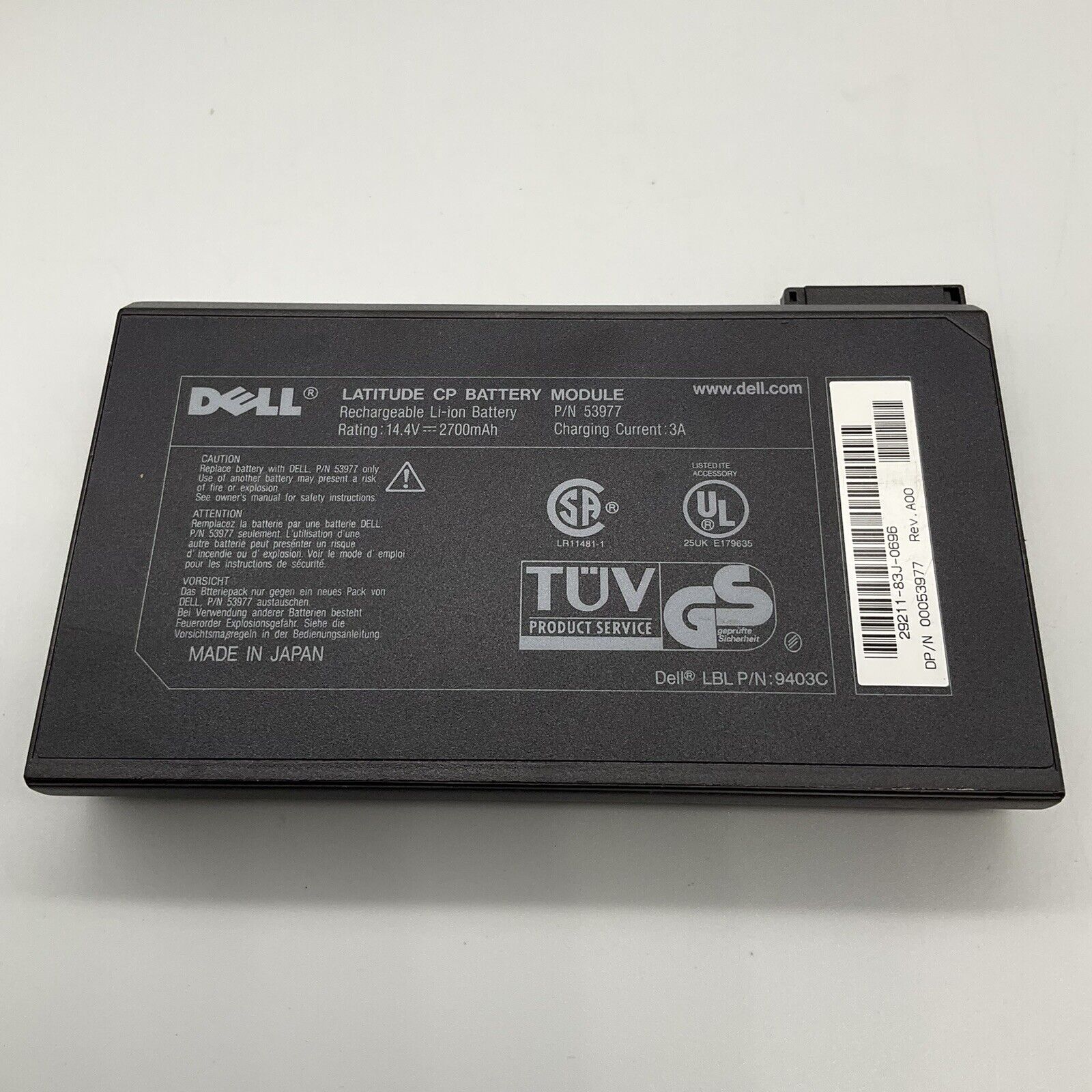 Dell Latitude CP Battery Module 53977 Untested