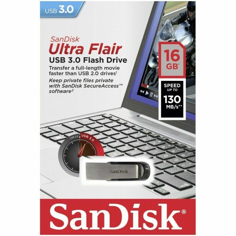 SanDisk Ultra Flair 16GB 32GB 64GB 128GB 256GB 512GB USB 3.0 SD CZ73 150MB/s LOT