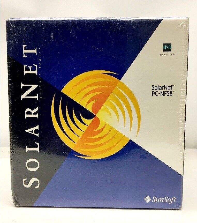 NEW SunSoft SolarNet Family PC-NFS Pro Netscape - FACTORY SEALED Vintage