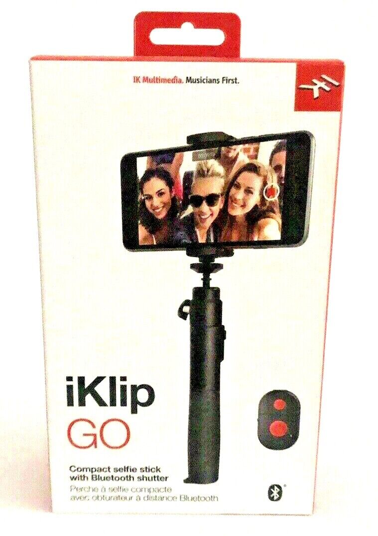 IK Multimedia iKlip Go Selfie Stick With Bluetooth Remote UPC 8025813737037