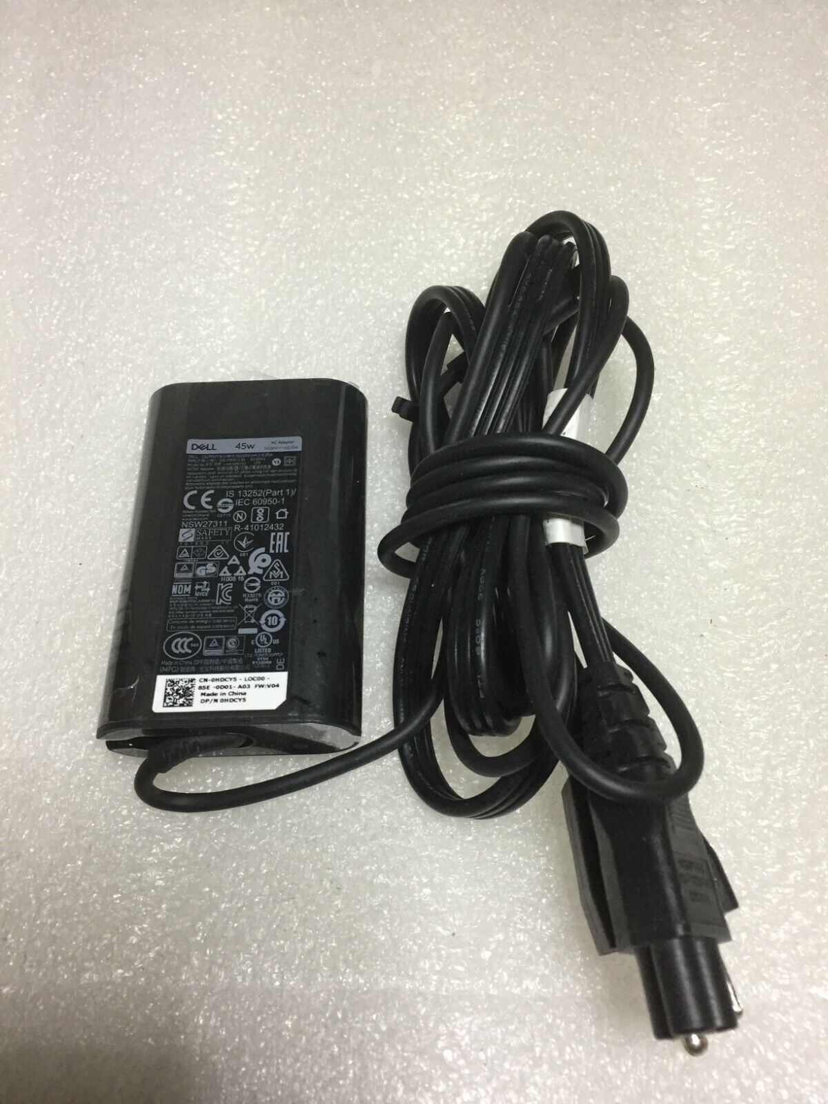 GENUINE DELL Adapter Charger 45W 5V/20V 2/2.25A USB-C  XPS 