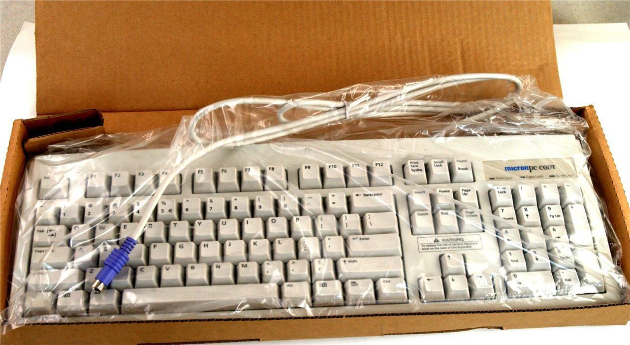 Vintage MicronPC.com, US Military Surplus Keyboard, New in Box, NOS, See Photos
