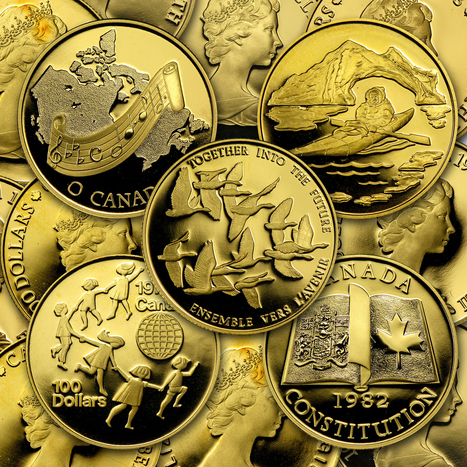 1/2 oz Proof Gold Canadian $100 Coin - Random Year Coin - SKU #68009